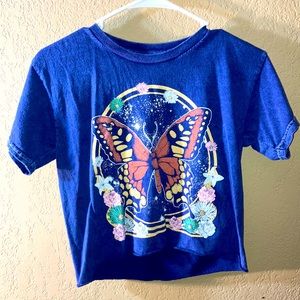 Butterfly Crop Top T Shirt